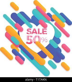 Valentine s day abstract background with dynamic diagonal colorful strip and cut paper hearts design Stock Vector