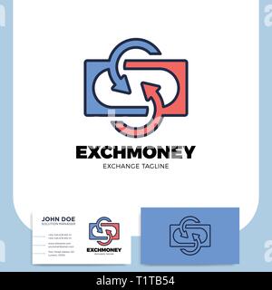 Exchange letter S and Arrow logo. Financial services cash back concept money refund return Stock Vector