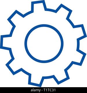 Settings, edit line icon concept. Settings, edit flat  vector symbol, sign, outline illustration. Stock Vector