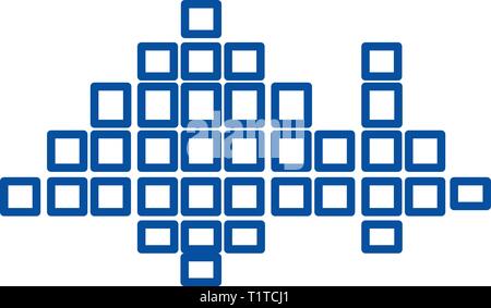 Sound frecuency line icon concept. Sound frecuency flat  vector symbol, sign, outline illustration. Stock Vector