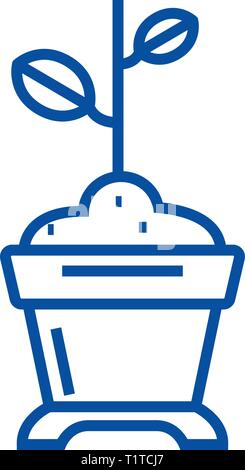 Agriculture concept icon. Sowing. Farming idea thin line illustration ...