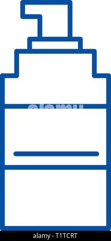 Spray line icon concept. Spray flat  vector symbol, sign, outline illustration. Stock Vector