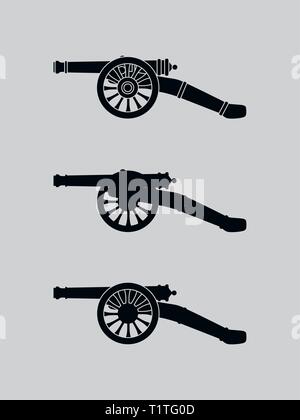 Vector image of a vintage gun. Vector retro cannon Stock Vector