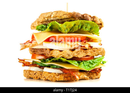 Tall club sandwich Stock Photo