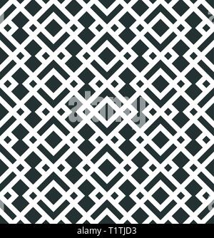 Diamond seamless vector pattern. Vintage ornament with rhombuses. Abstract pattern for fabric or packaging Stock Vector