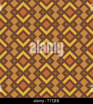 Diamond seamless vector pattern. Vintage ornament with rhombuses. Abstract pattern for fabric or packaging Stock Vector
