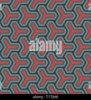 Abstract geometric pattern. Geometric ornament based on a hexagonal grid. Modern simple geometric ornament Stock Vector
