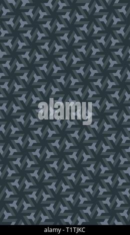 Abstract geometric background. Vector ornament based on triangular mesh. A pattern of six-pointed stars. Colorful background of interwoven stripes. Stock Vector