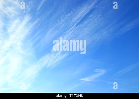 Nice weather clouds on blue sky Stock Photo