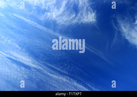 Nice weather clouds on blue sky Stock Photo