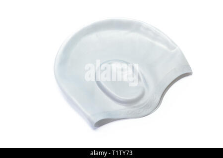 cap for swimming on a white background Stock Photo