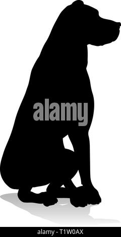 Dog Silhouette Pet Animal Stock Vector