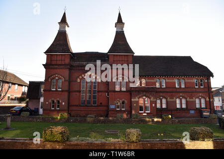 Assembly Rooms, a venue for events and exhibitions which was completed in 1880, Alton, Hampshire, UK. Stock Photo