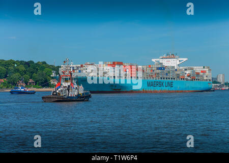 Containerschiff, Maersk Guatemala, Elbe, Hamburg