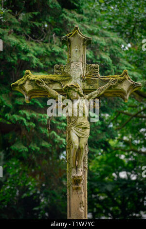 Kruzifix, Melaten-Friedhof, Aachener Strasse, Lindenthal, Koeln, Nordrhein-Westfalen, Deutschland Stock Photo