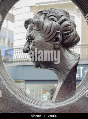 The Agatha Christie statue outside Covent Garden tube station, London, England. Stock Photo