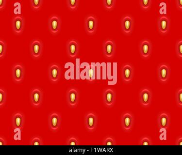 Seamless strawberry texture, Vector background Stock Vector