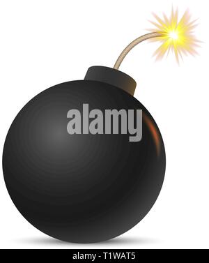Cartoon bomb Vector illustration . Vector illustration Stock Vector