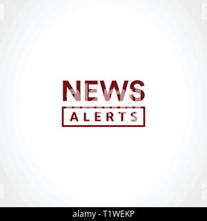 News alerts, breaking news logo, tv design element, report online ...