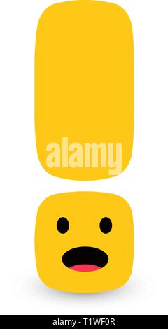 Exclamation mark. Attention web message. Danger sign. Modern abstract vector icon. Flat infographic element, template for the design. Vector Stock Vector