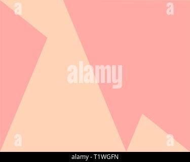 abstract geometric background, pink beige triangle shape pattern. Stock Vector