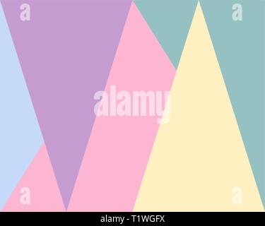abstract geometric background, blue green pink yellow lilac triangles pattern. Stock Vector