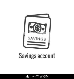 Personal Finance & Responsibility Icon : concept involves saving money Stock Vector