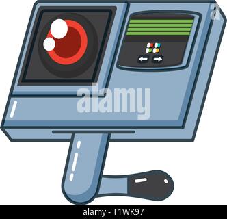 retina reader machine isolated icon vector illustration design Stock Vector