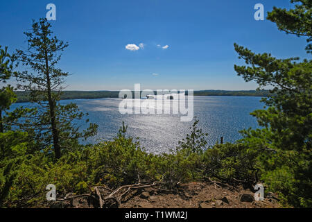 Afternoon Light on the Boundary Waters on Knife lake in Quetico Provincial Park in Ontario Stock Photo