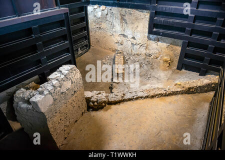 Iron Age Phoenician remains within the Castle of Saint George, Lisbon, Portugal