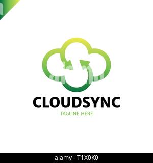 Infinity cloud logotype design vector. Cloud letter s icon template Stock Vector