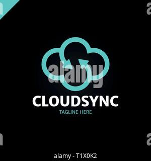 Infinity cloud logotype design vector. Cloud letter s icon template Stock Vector