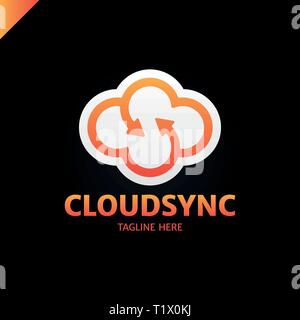 Infinity cloud logotype design vector. Cloud letter s icon template Stock Vector