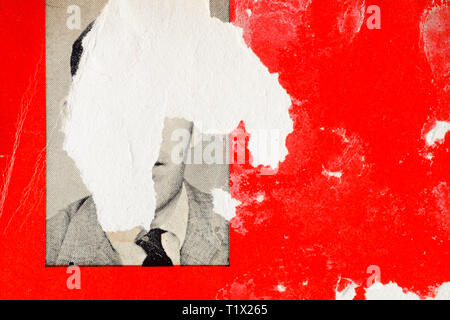 Torn portrait of William H. Whyte Stock Photo