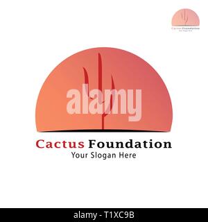 This logo has a cactus plant. This logo is suitable for use as a company logo and can also be used in various other creative businesses as needed. Bu Stock Vector