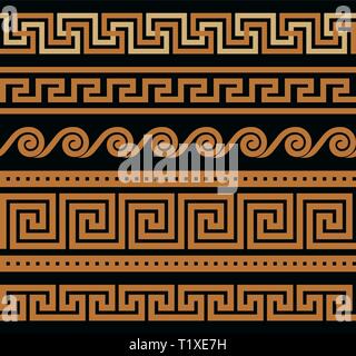 Collection of vector antique greek border ornaments Stock Vector Image ...