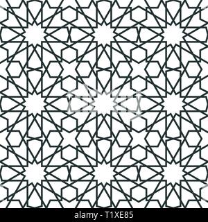 Moroccan stars seamless pattern. Traditional islamic ornament Stock Vector