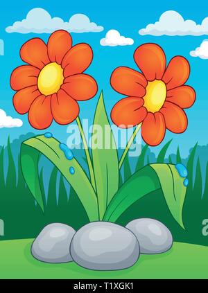Spring flower topic image 2 - eps10 vector illustration. Stock Vector