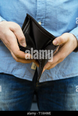 Man Hand Open an Empty Wallet Isolated on White Background with Stock Photo  - Image of businessman, male: 106450498