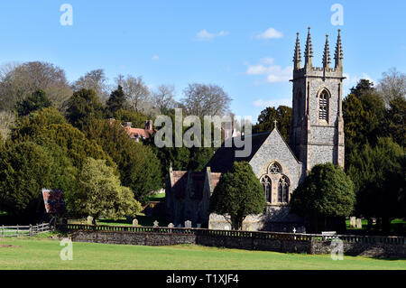 St Nicholas Church, Chawton, near Alton, Hampshire, UK. Stock Photo