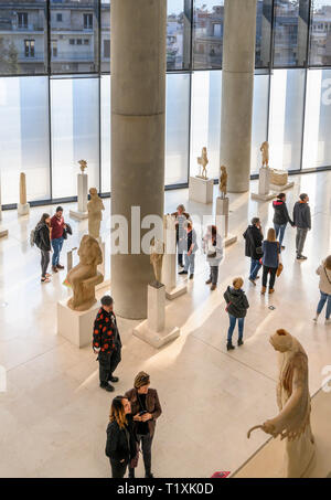 Interior of the new Acropolis Museum,  designed by architect Bernard Tschumi,  Athens, Greece Stock Photo