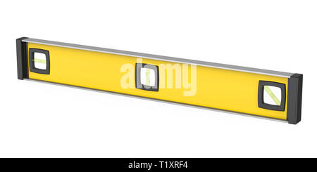 Yellow Spirit Level Isolated Stock Photo