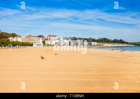 Santander city beach aerial panoramic view. Santander is the capital of the Cantabria region in Spain Stock Photo