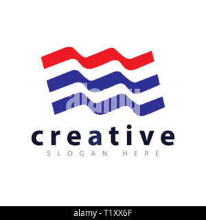 Campaign flag logo icon vector template Stock Photo