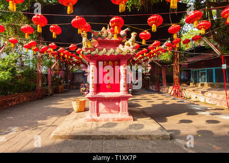 Jade Emperor Pagoda or Chua Ngoc Hoang or Phuoc Hai Tu Temple is a Taoist pagoda located in Ho Chi Minh City in Vietnam Stock Photo