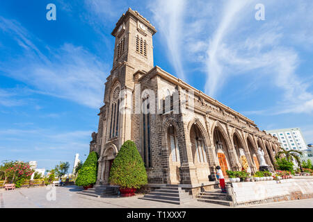 Nha Trang Cathedral or the Christ the King Cathedral is the mother church of the Catholic Diocese of Nha Trang in Vietnam Stock Photo