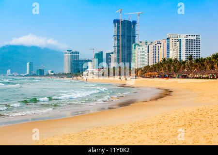 Danang My Khe city beach in the centre of Da Nang city in Vietnam Stock Photo