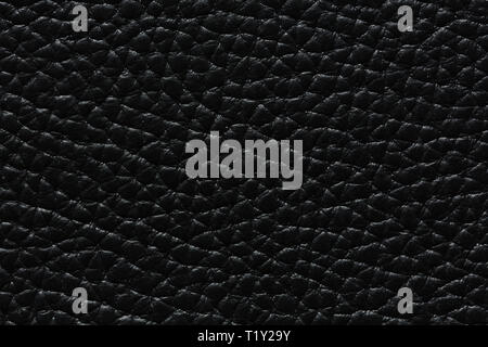 Extraordinary leather texture in stylish black colour. Stock Photo