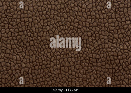 Dark textile background with ornamental surface. Brown textile texture. Stock Photo