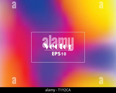 Abstract blurred gradient mesh background in bright rainbow colors. Colorful smooth banner template. Easy editable soft colored vector illustration in Stock Vector